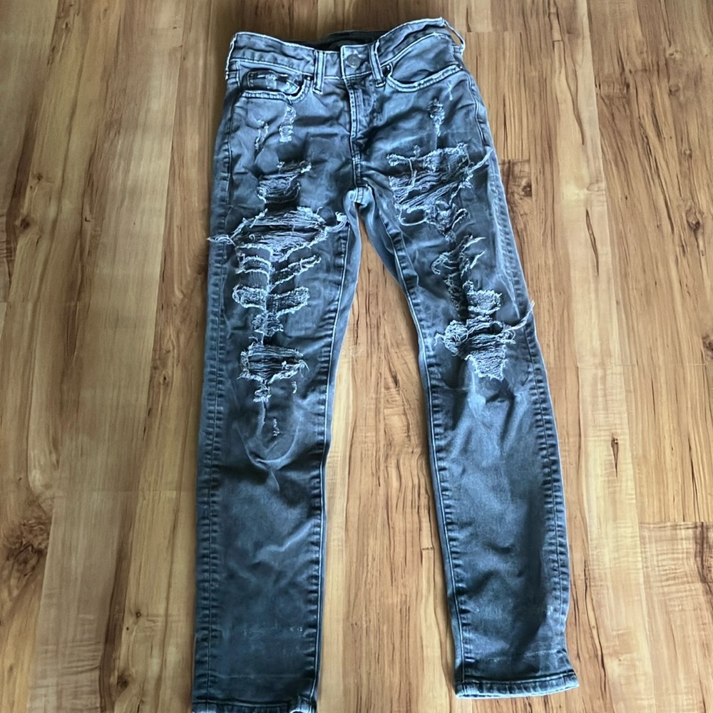 Grey distressed American Eagle jeans